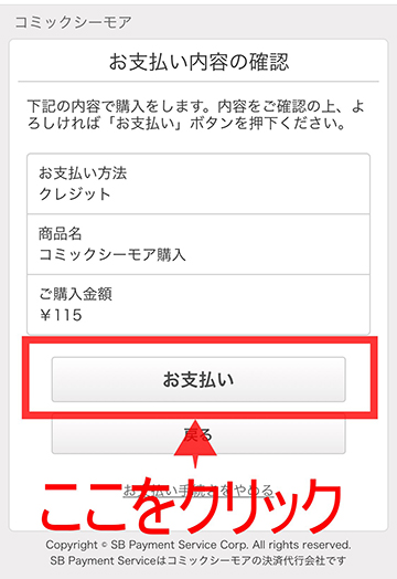 お支払いへ
