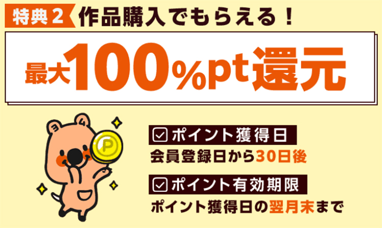 最大100％ポイント還元